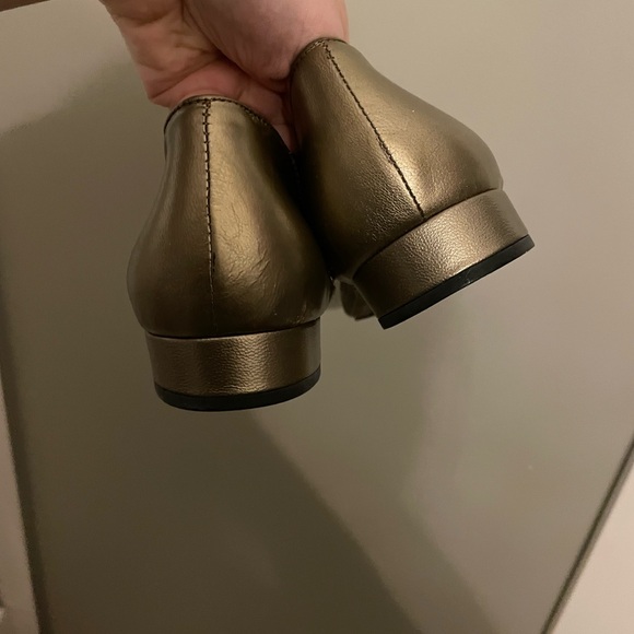 California Magdesians Loafers Golden Metallic Woven Shoes Tassles Leather - Picture 6 of 7